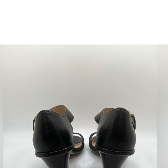 Circa Joan & David Women”s DIMORASHA Black Leather T- Strap Heels Size 7.5 - Picture 6 of 12